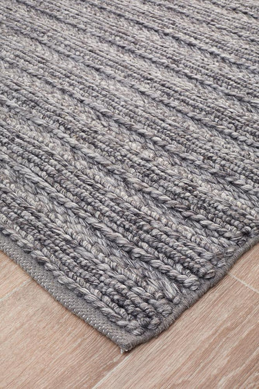 Eva Scandi Steel Grey Hand Woven Rug